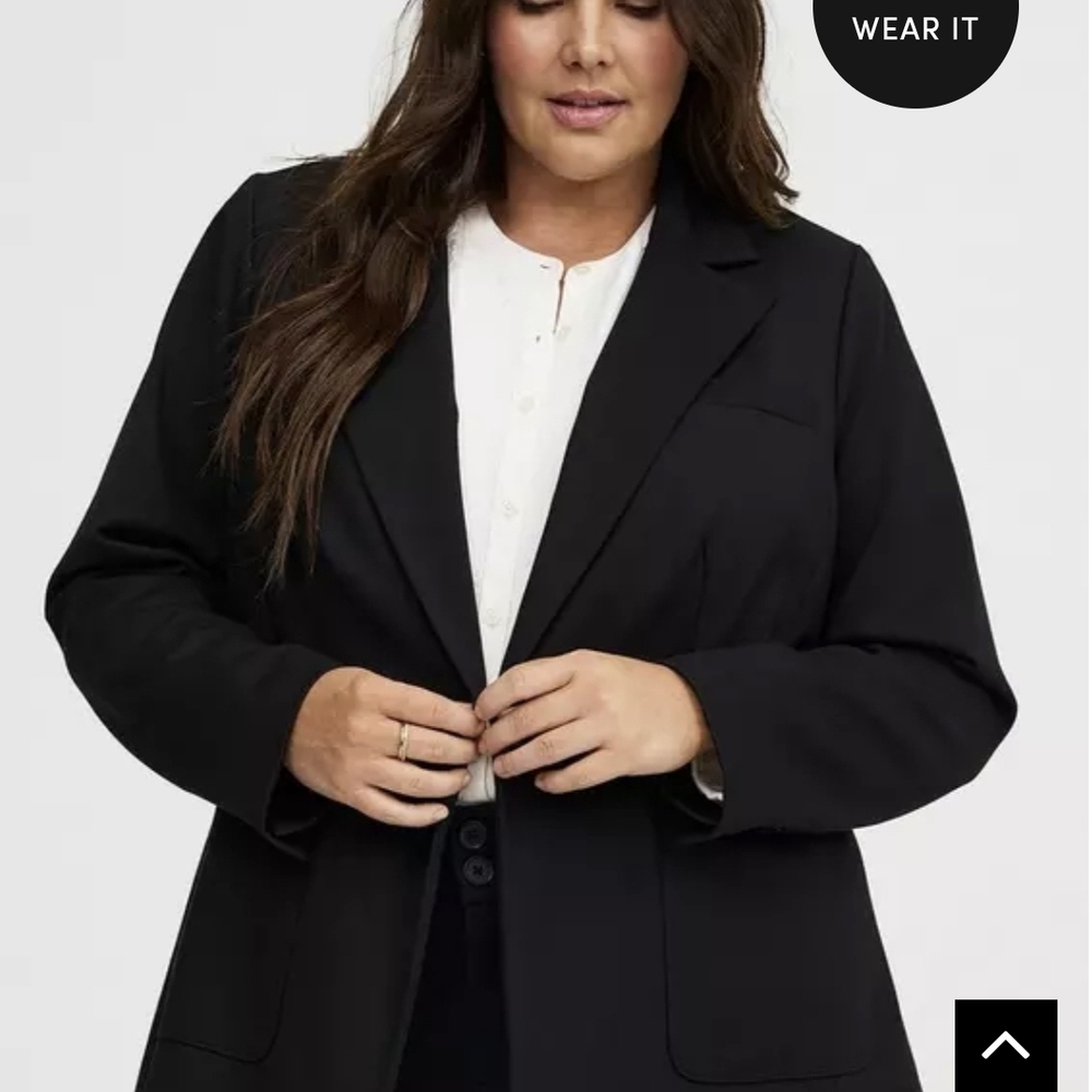 Torrid Classic Black Ponte Blazer